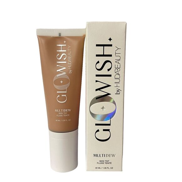 Huda Beauty Glowish Multidew Skin Tint Foundation 05 Medium 1.35 fl oz